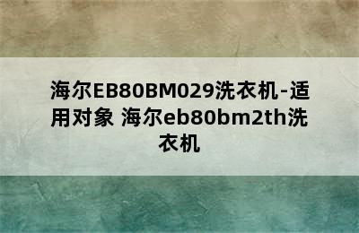 海尔EB80BM029洗衣机-适用对象 海尔eb80bm2th洗衣机